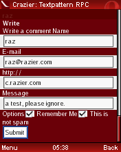 Comment form Comment form